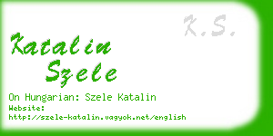 katalin szele business card